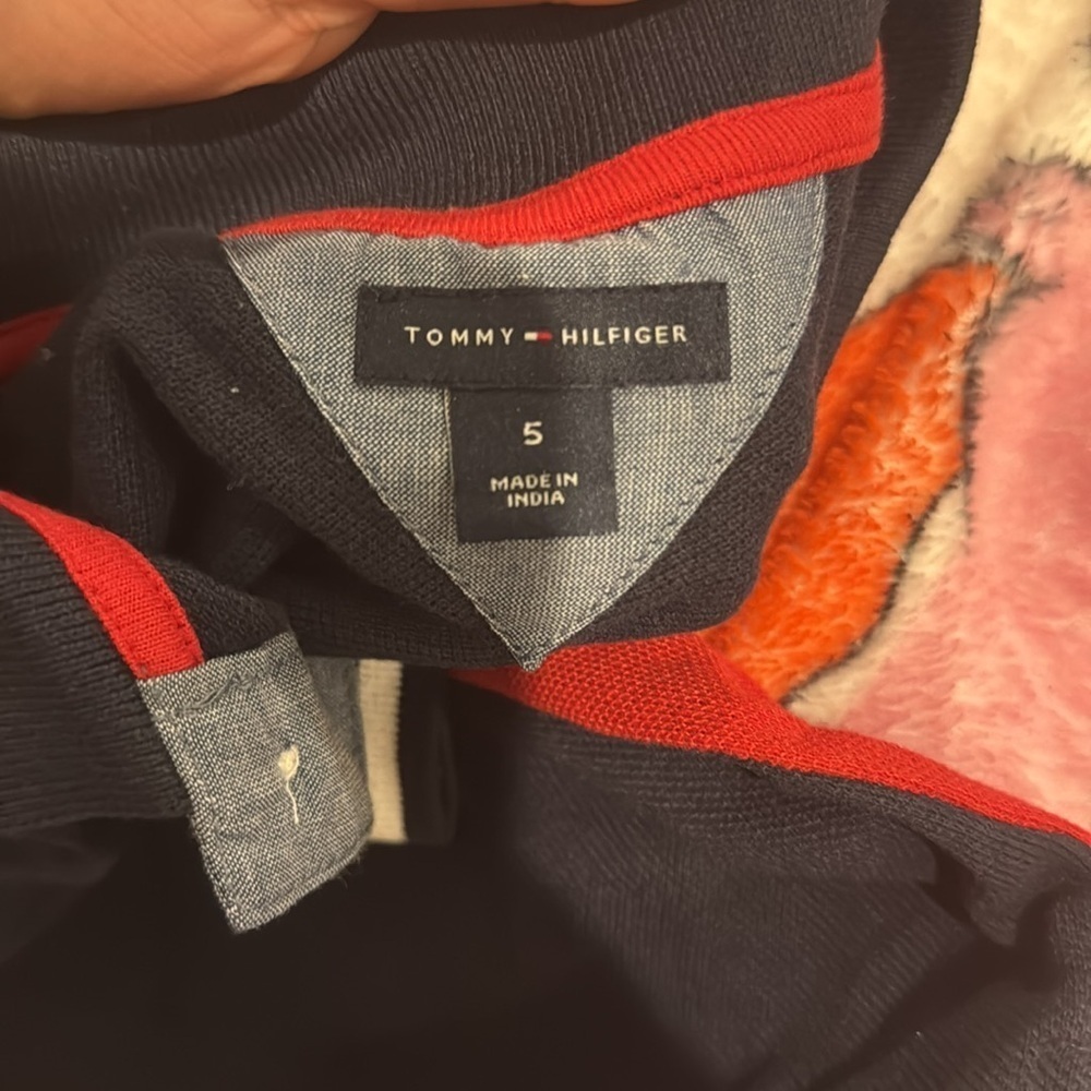 Tommy Hilfiger Kids Colorblock Polo Shirt - Red, White, and Blue - Picture 3 of 3